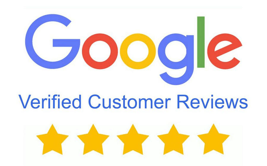 Google verified customer reviews 5 stars